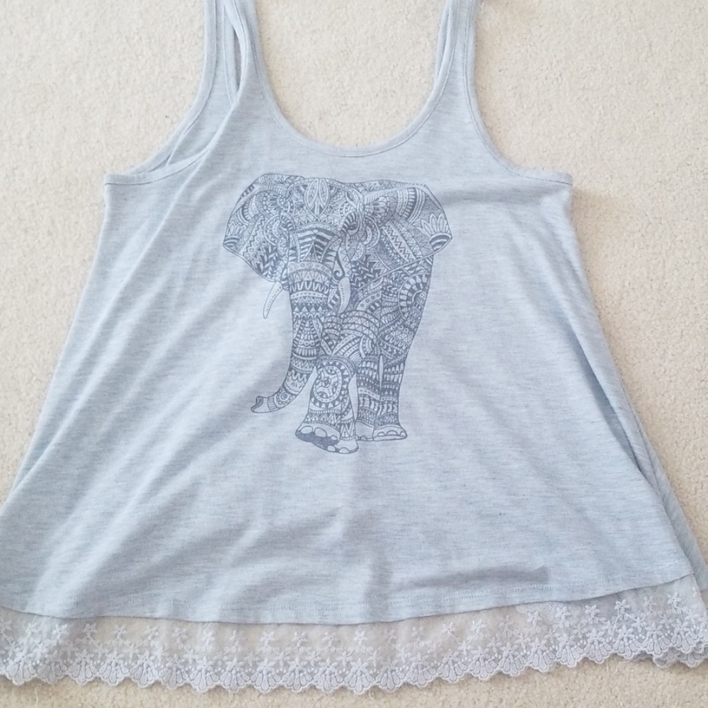 Grey Elephant Tank Top